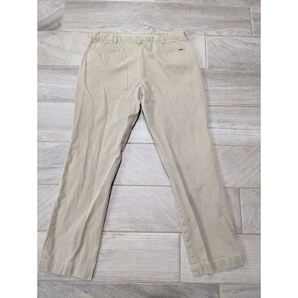Polo Ralph Lauren Chino Pants 36x32 Beige Tan Classic Fit Flat Front 5 pocket‎